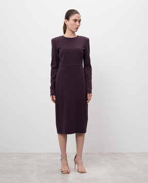 Victoria Beckham Purple midi dress with wool 1125WDR005233A