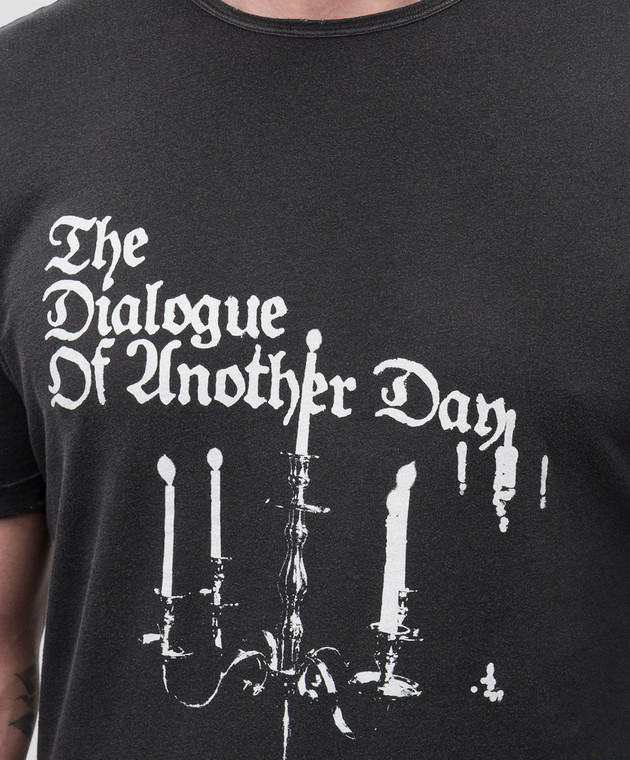 Ann Demeulemeester - Black T-shirt with branded print