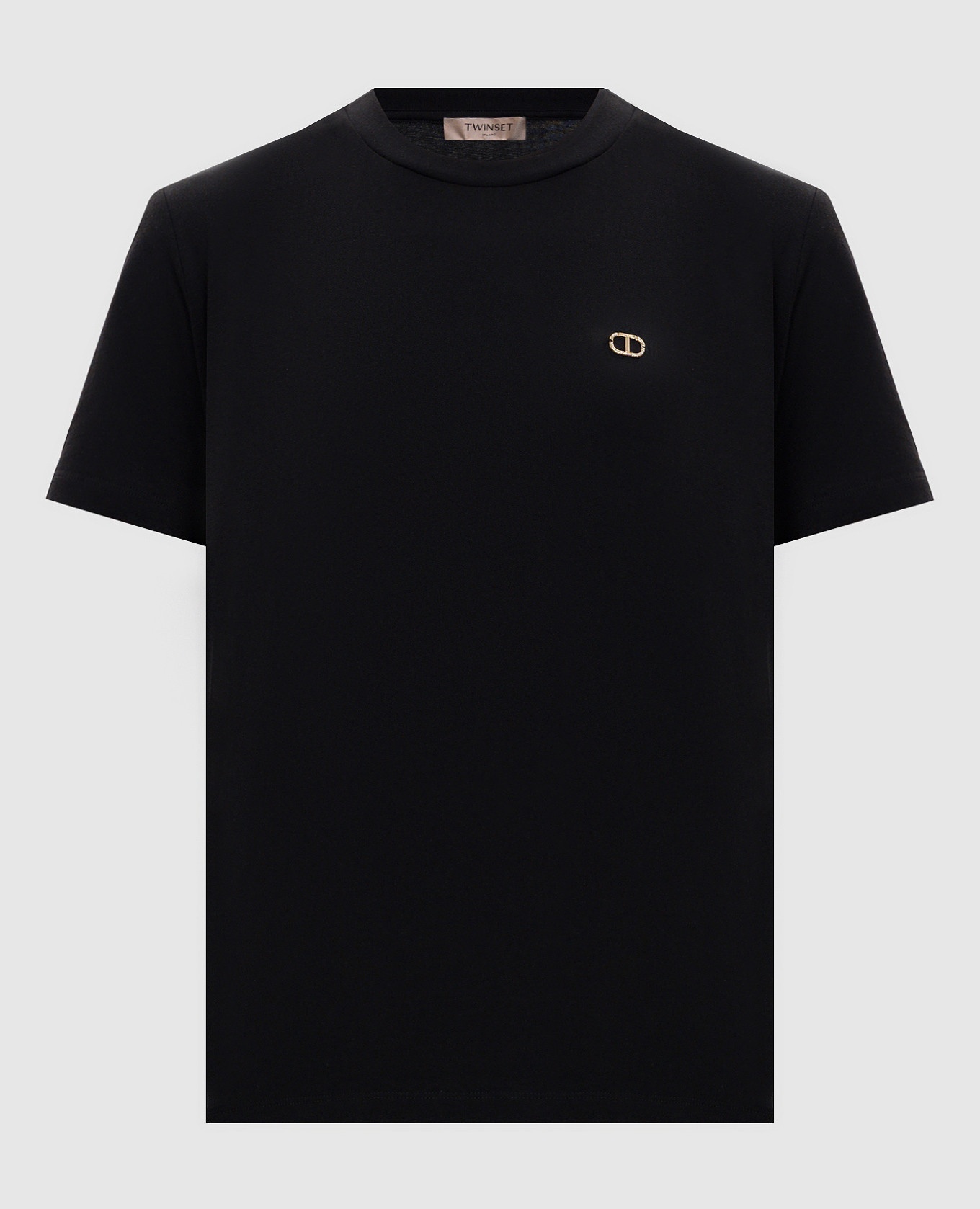 Black T-shirt with logo Twinset