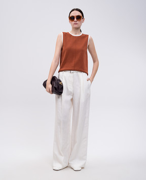 PROENZA SCHOULER Jules white linen pants R2526004BY333