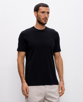 Brunello Cucinelli Black straight-cut T-shirt MR8061336