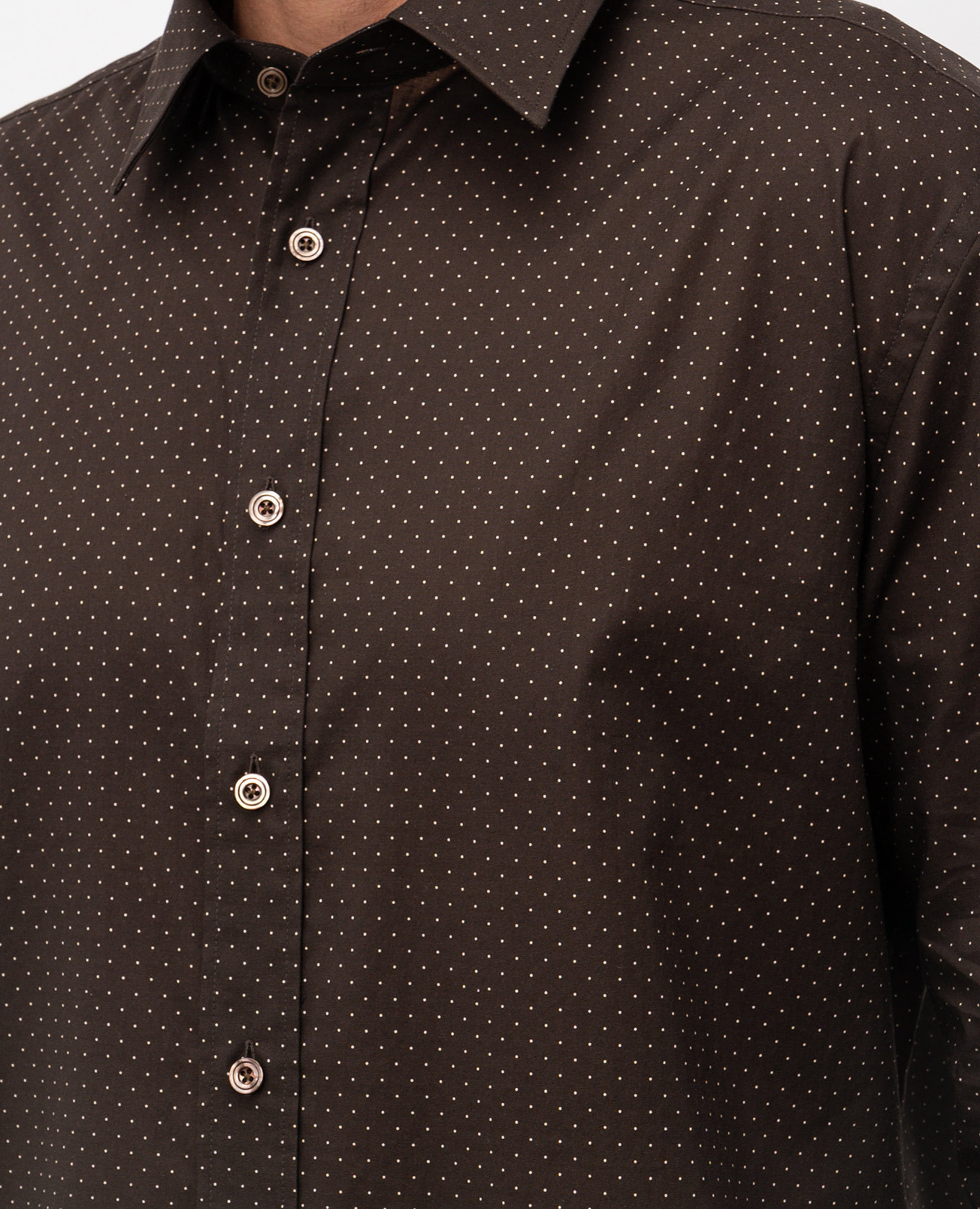 Brown polka dot shirt Tom Ford 5
