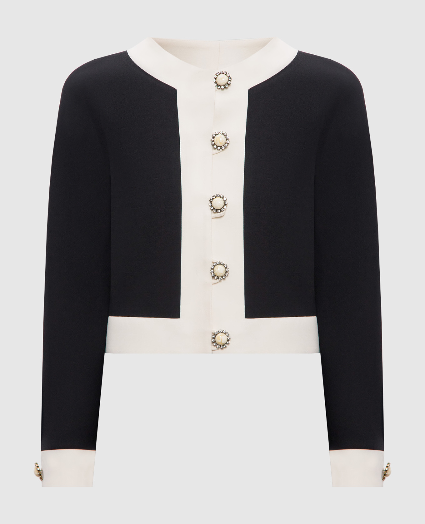 Black wool and silk jacket Valentino