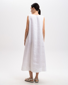 Asceno White linen dress Nisha D047F39C02