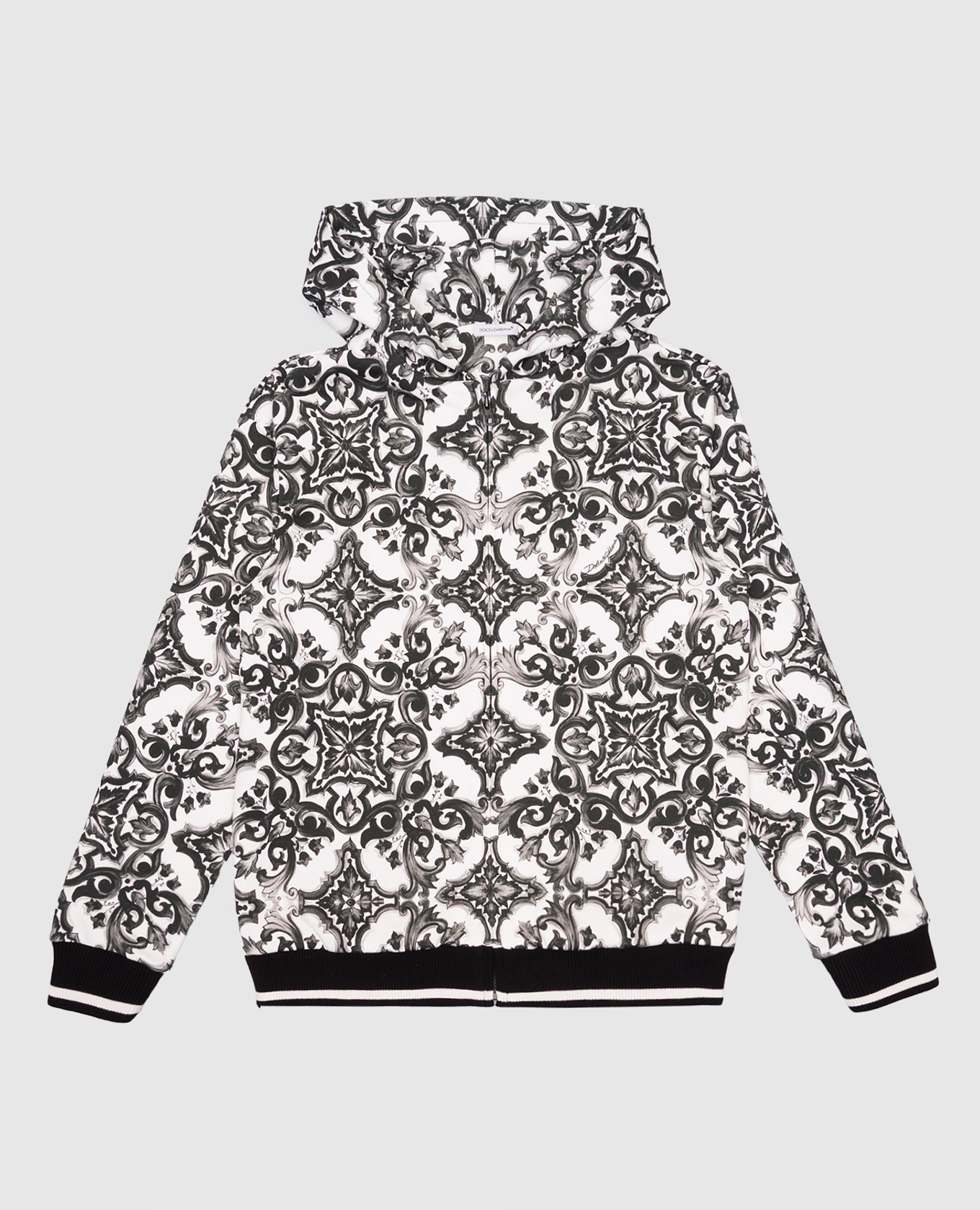 

Children's sports jacket with branded print Dolce&Gabbana, White