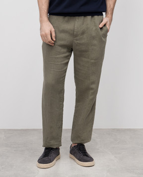 Canali Khaki linen pants SG0320291695