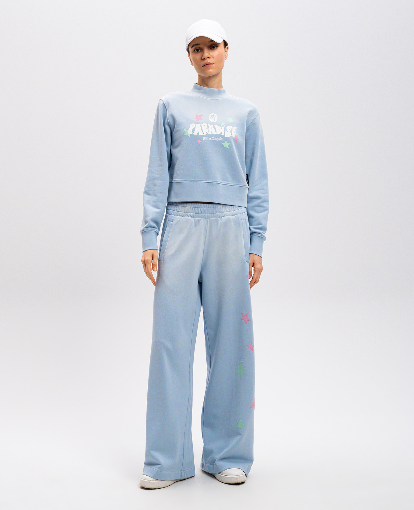 

Paradise blue cropped sweatshirt Palm Angels, Light blue