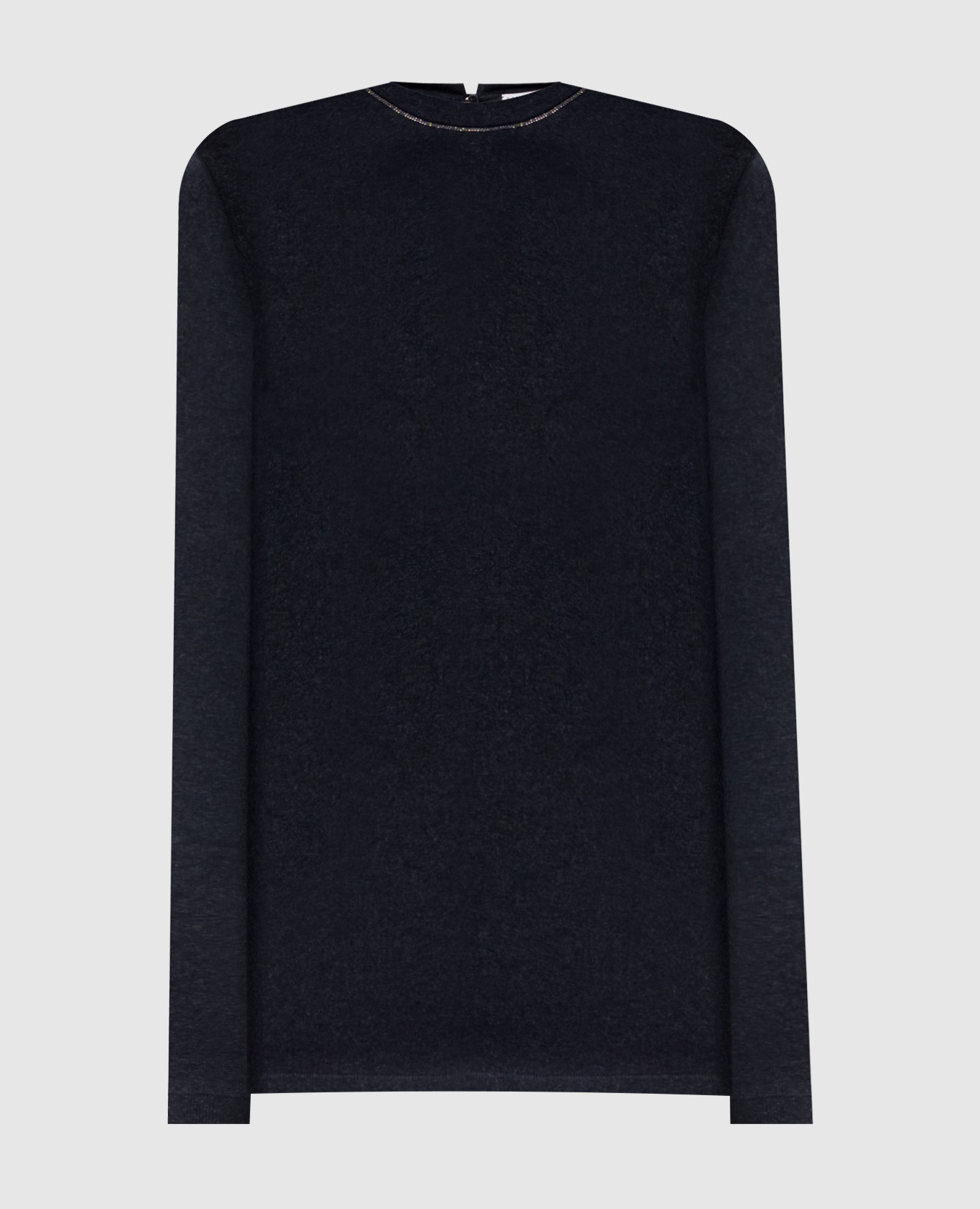 Gray longsleeve with monil chain Brunello Cucinelli