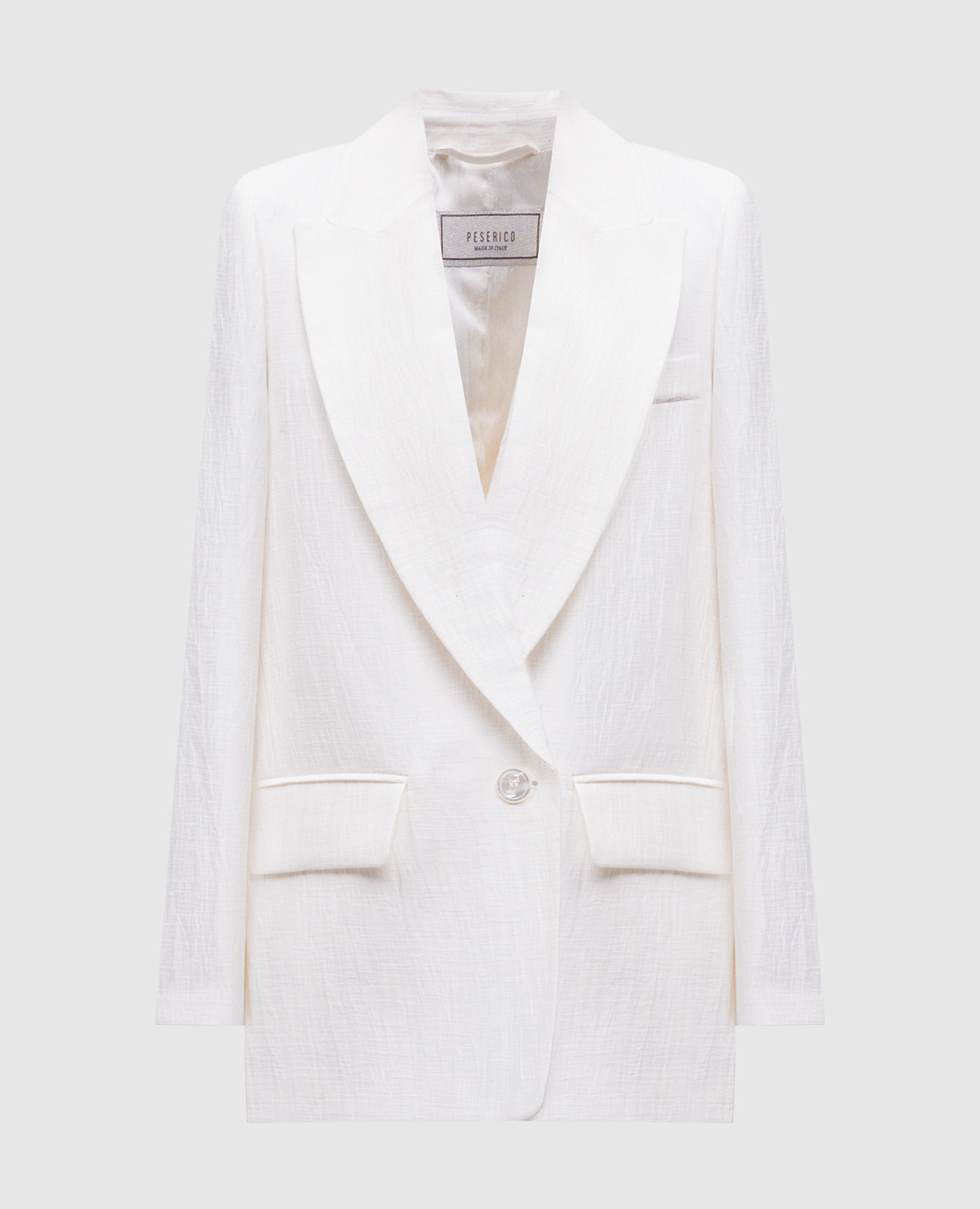

Beige linen jacket with a harvester effect Peserico
