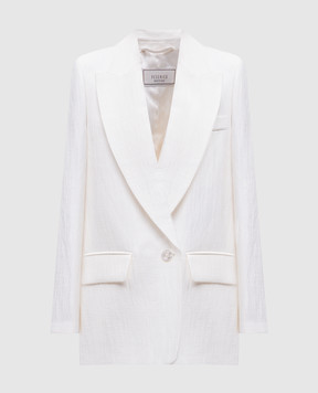 Peserico Beige linen jacket with a harvester effect S0111600660