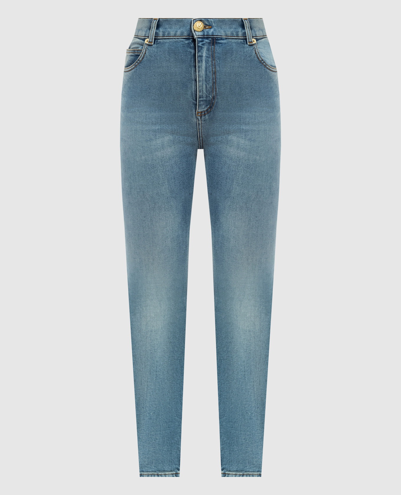 Blue skinny jeans with a distressed effect Balmain