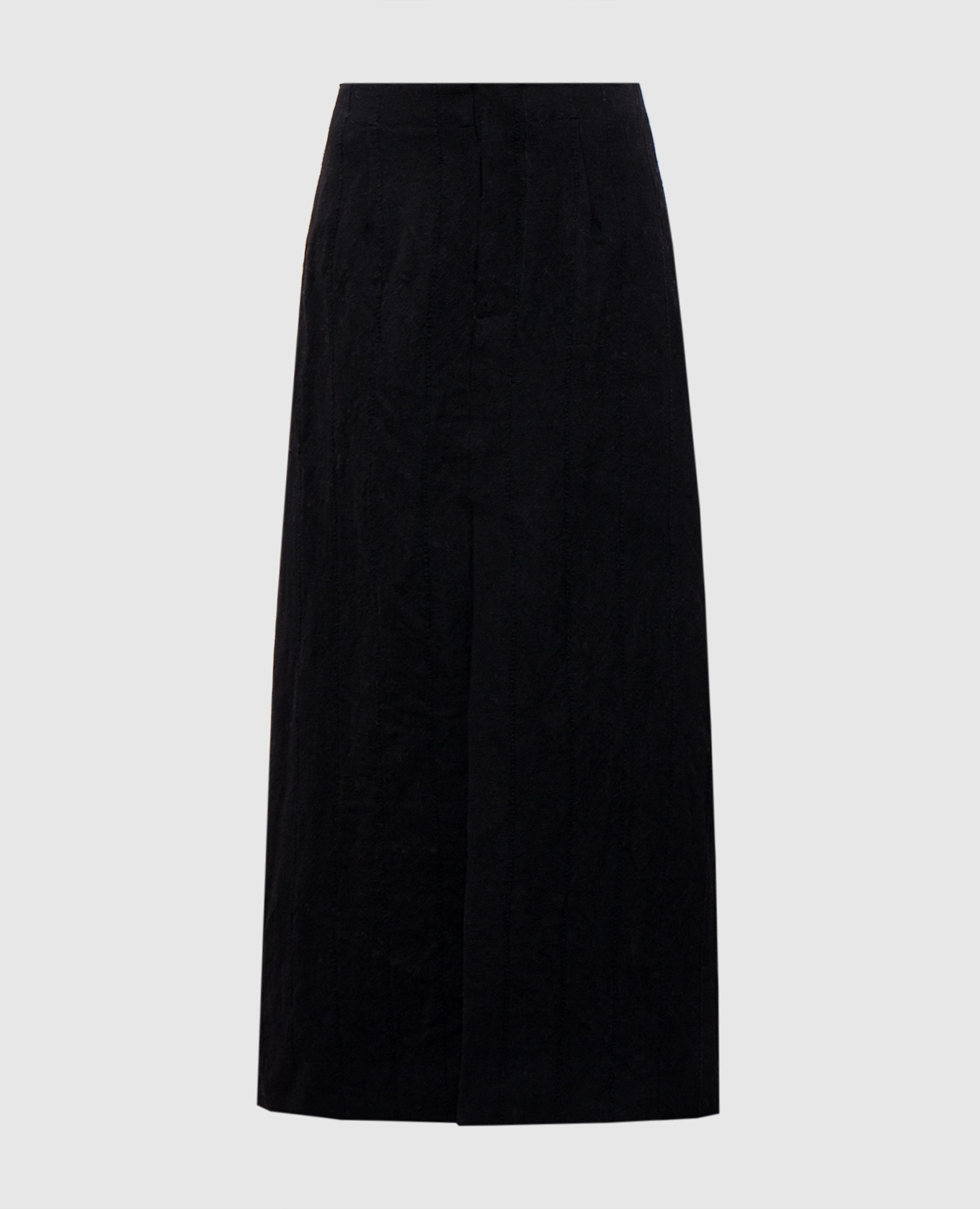 

Black wool and linen Qauche skirt UMA WANG