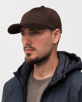 Cashmere&Whiskey Brown cashmere cap 9925002