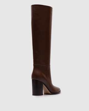 Gianvito Rossi Brown leather boots SANTIAGO G8047985CUO