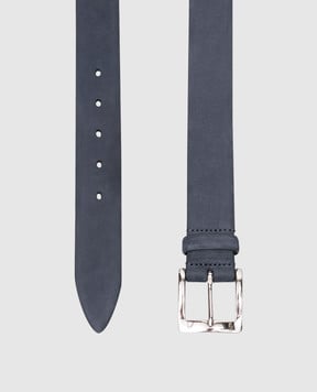 MooRER GAREY blue nubuck belt GAREYNKM