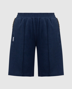 Twinset Blue shorts with crystals 241LL2SCC