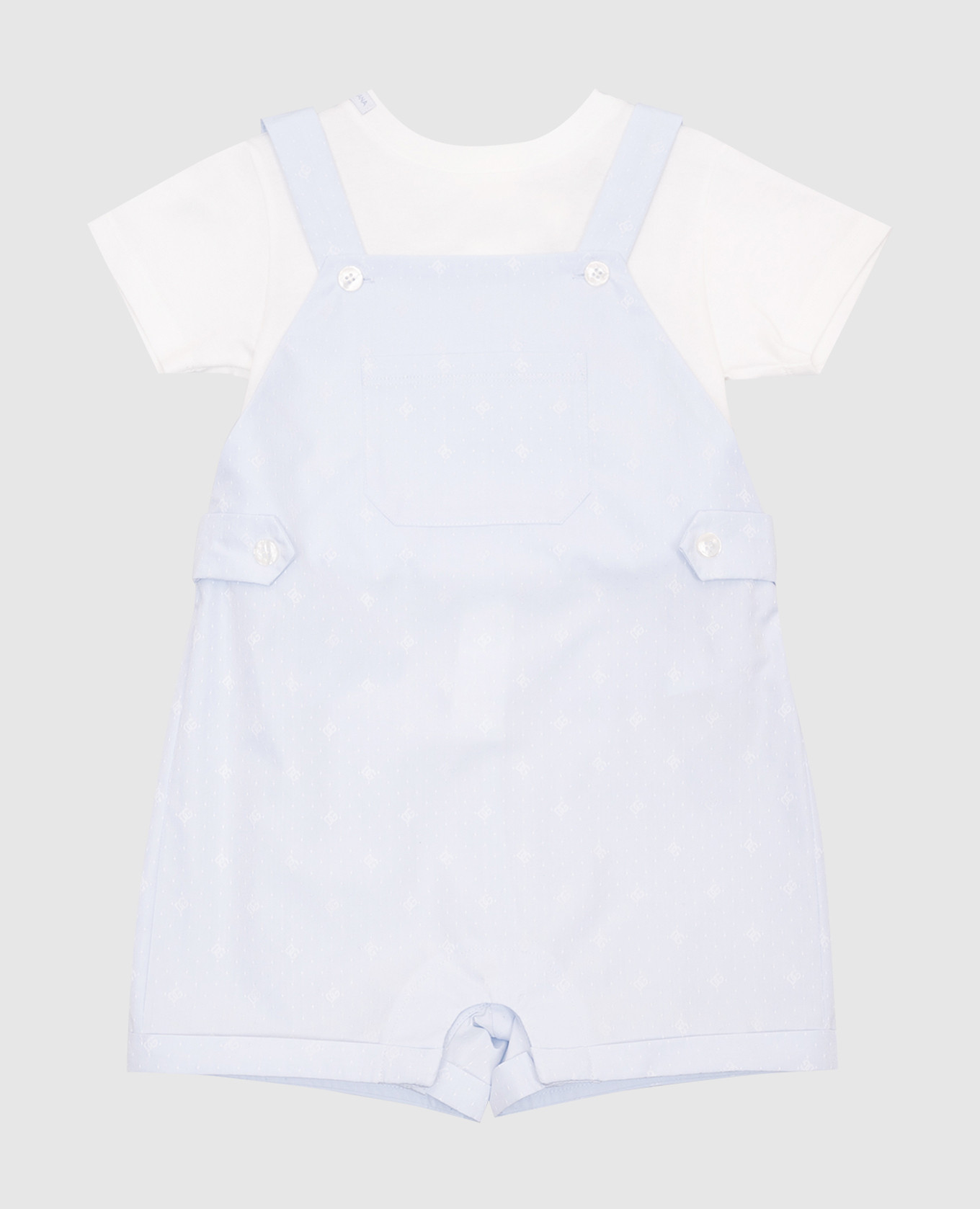 Children&#39;s blue jumpsuit with logo Dolce&Gabbana