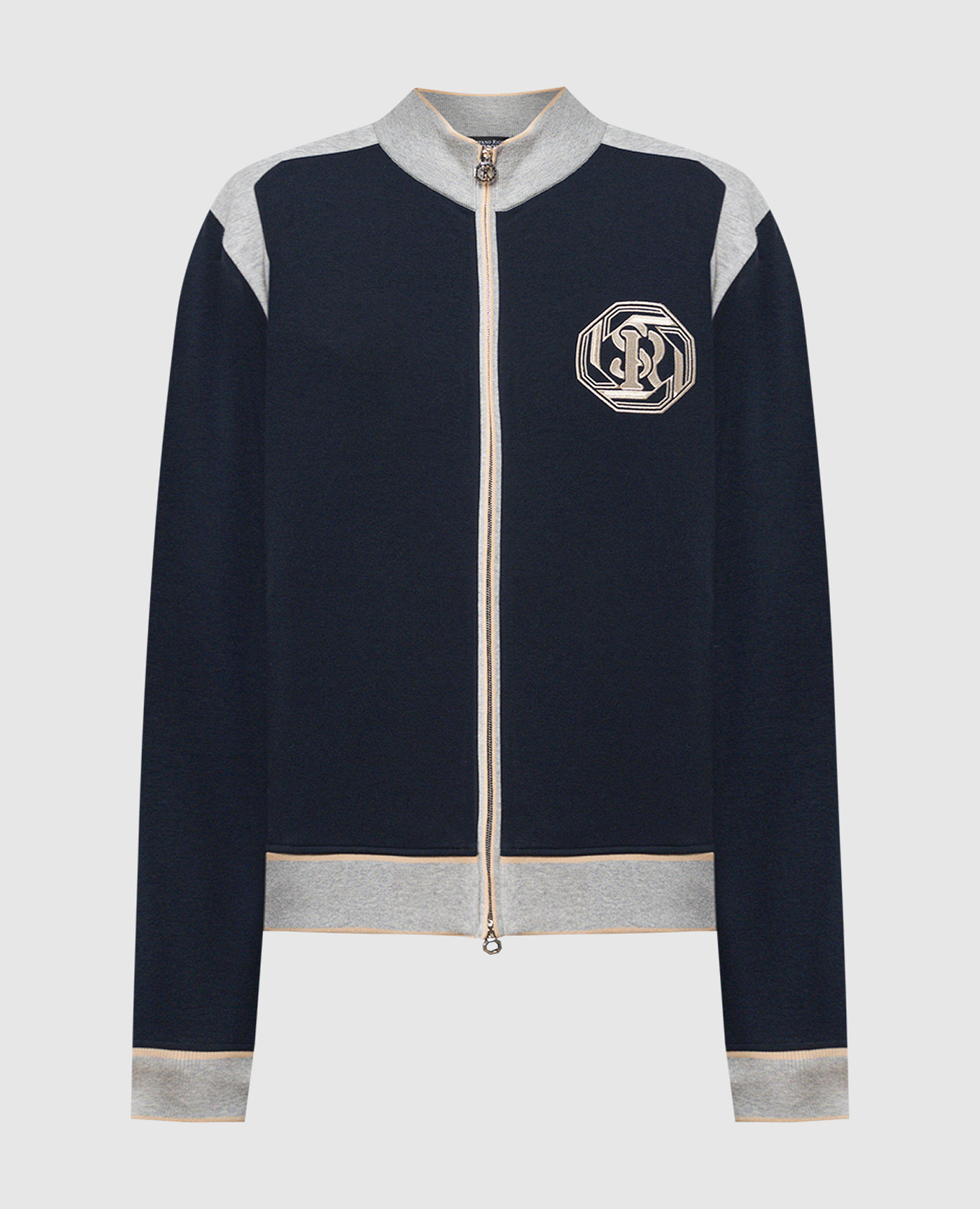 

Blue sports jacket with logo embroidery Stefano Ricci
