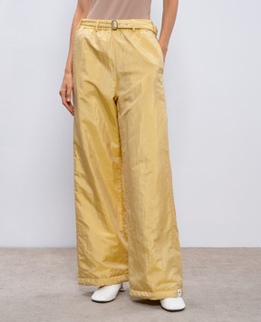 Jil Sander Yellow insulated pants with silk J40KA0234J70003