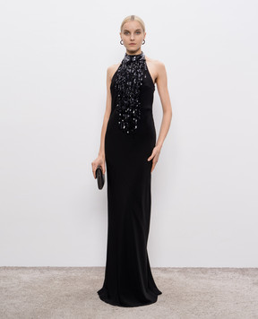 brunello cucinelli evening dresses Poly USA 9680 - Long Metallic Sheath Dress main image 0