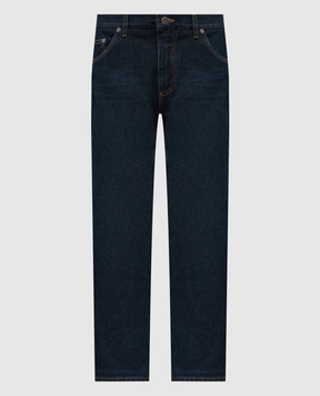 Dolce&Gabbana Blue jeans with logo patch GP02XDG8NK7