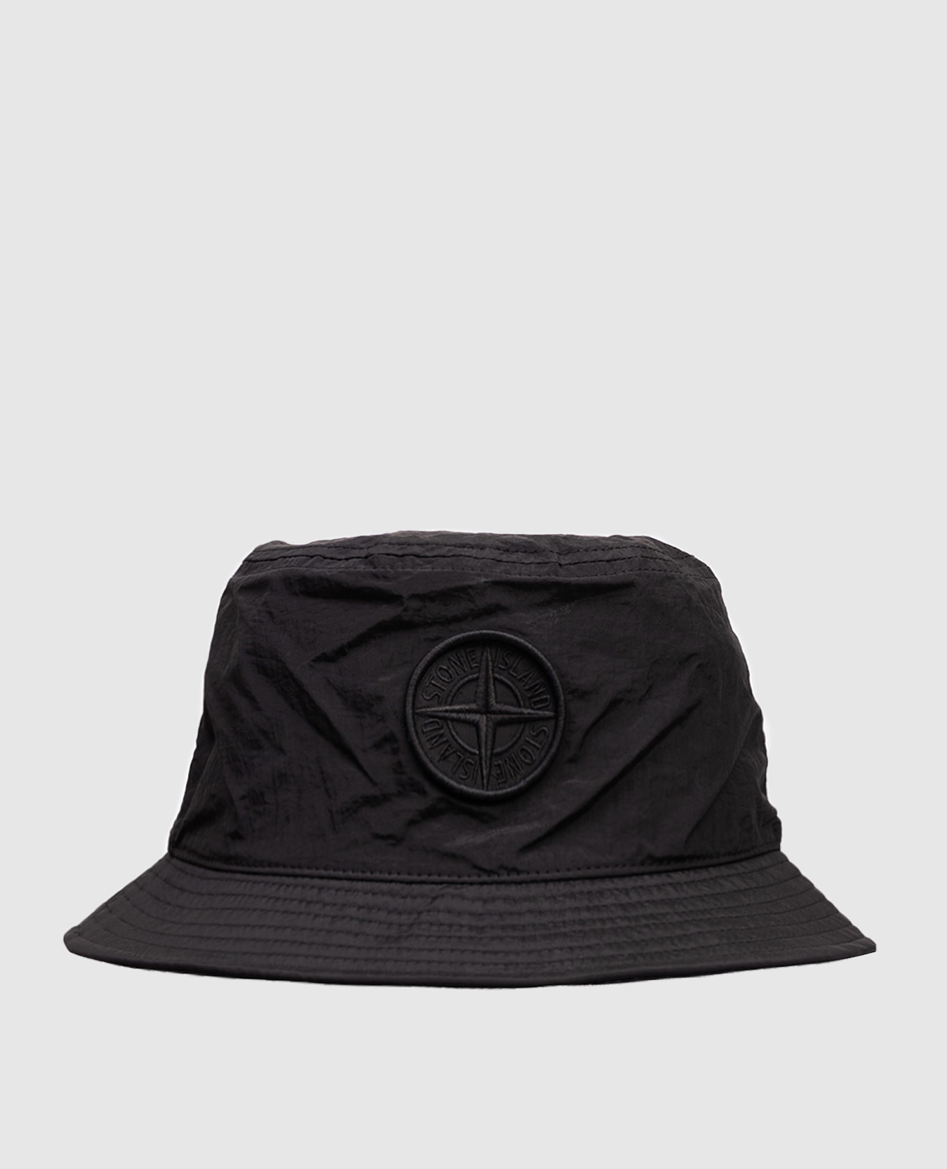 

Black Panama with logo embroidery Stone Island