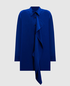Y`S Yamamoto Blue blouse of asymmetrical cut YTB01500