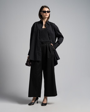 JOSEPH Black pants Sateen Tunis JP001605