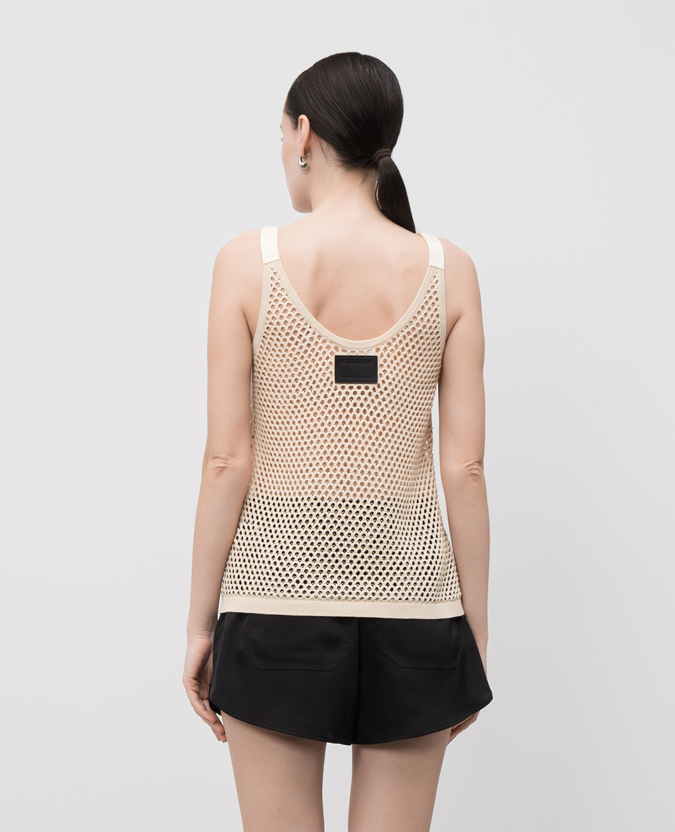 

Beige openwork top Helmut Lang