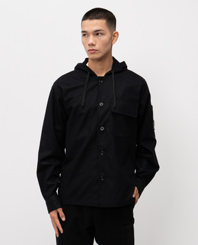 C.P. Company Black wool jacket with logo MOS272A110498A