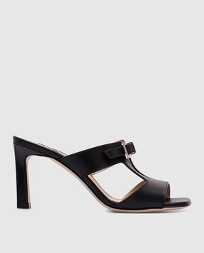 Sergio Rossi Nora black leather mules B11971MMVT06