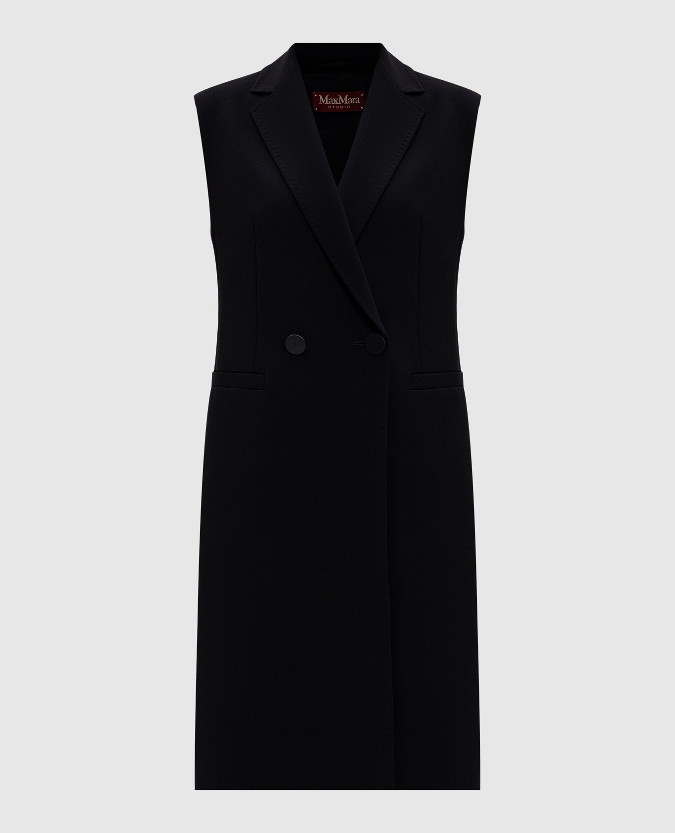Black elongated double-breasted vest ZENA Max Mara