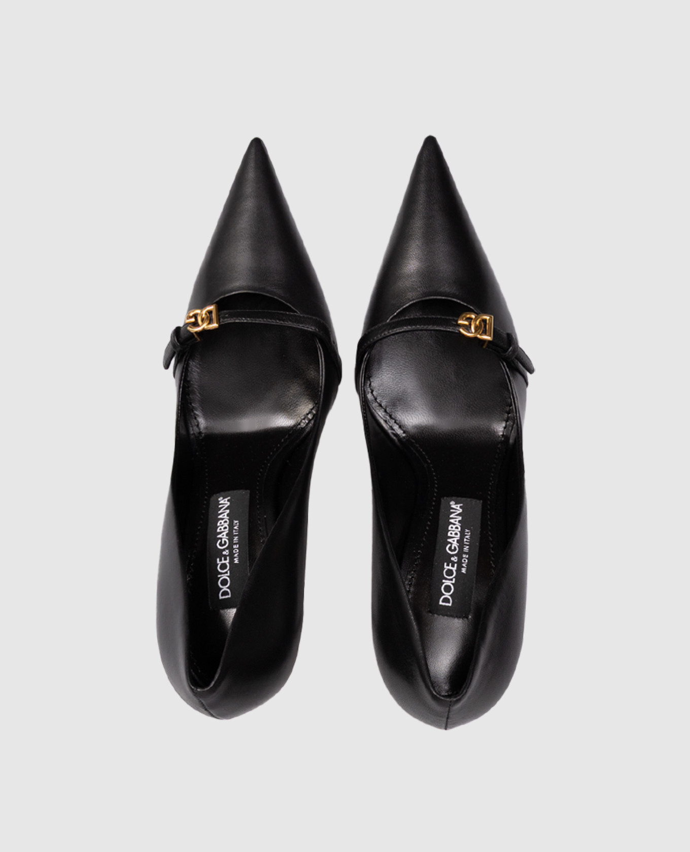 

Black leather shoes with logo Dolce&Gabbana