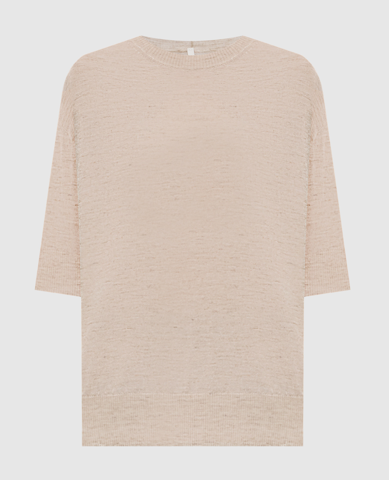 

Beige cashmere, silk and linen top BOBOUTIC