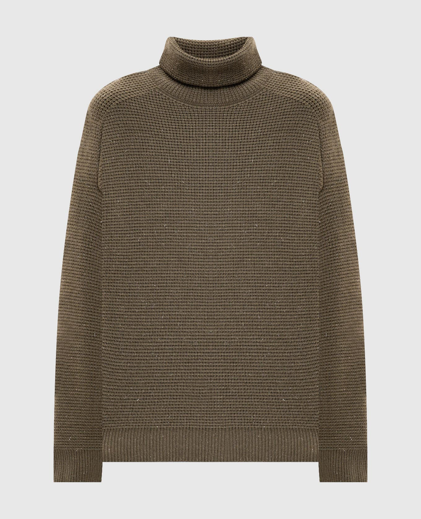 Khaki sweater with wool, silk and cashmere Peserico
