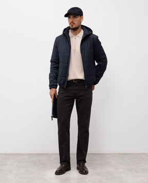Cashmere&Whiskey Blue wool jacket with hood 6400955304