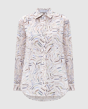 PROENZA SCHOULER Eve white blouse with Parachute Flou print WL2514559BY315TER