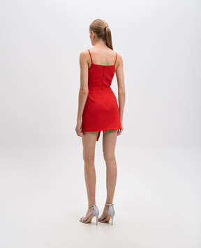 David Koma Red mini dress with crystals PF24DK84D