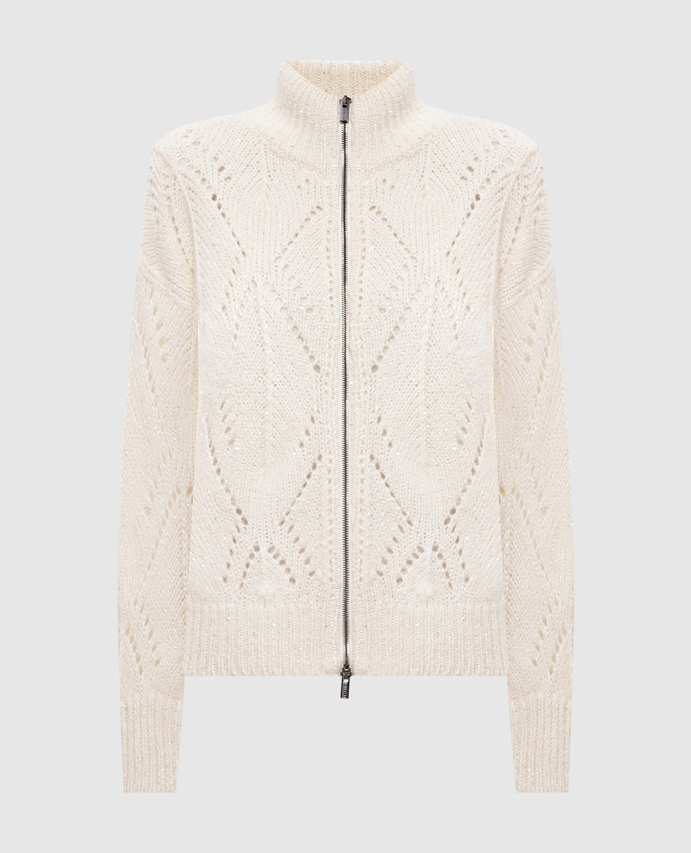 

White alpaca wool cardigan Peserico