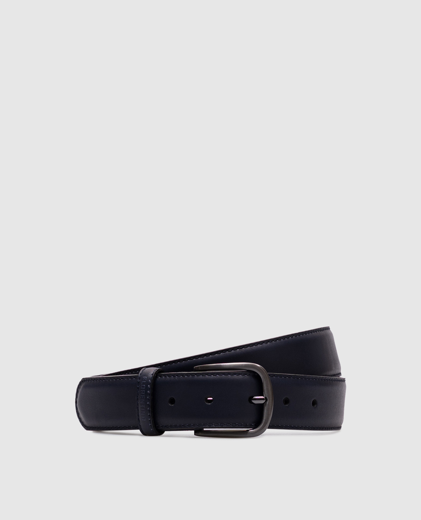 Blue leather belt