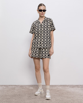 Moncler Shirt in a print with a logo patch K10932F00018598H6