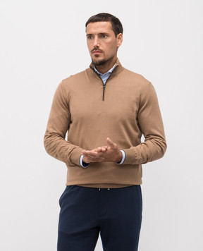 Stefano Ricci Brown sweater made of wool, silk and cashmere KE08004L01E25374