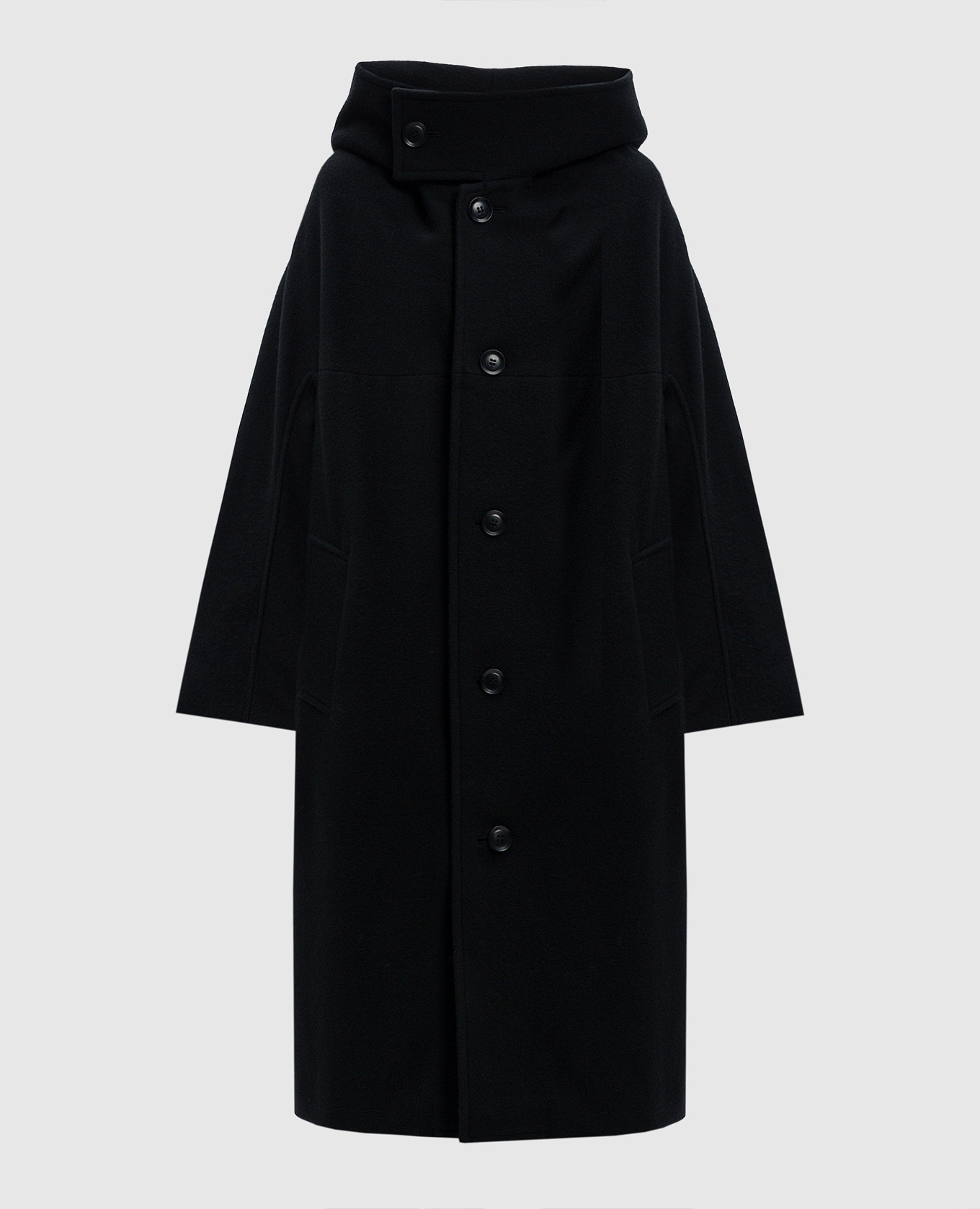 

Black coat made of wool Y` Yamamoto