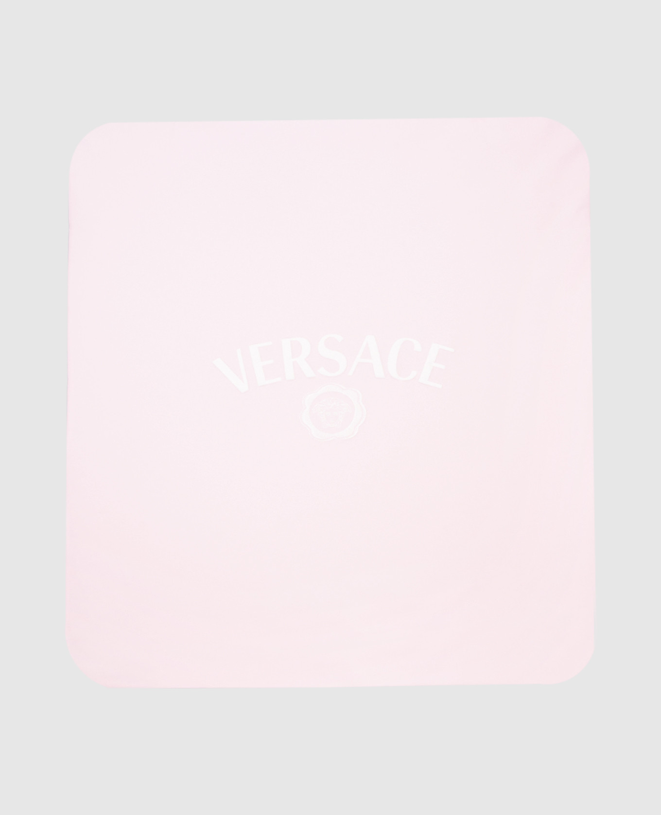 

Baby pink blanket with logo Versace
