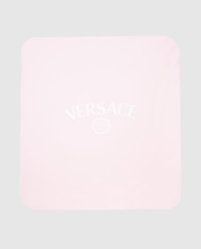 Versace Baby pink blanket with logo 10179391A15206