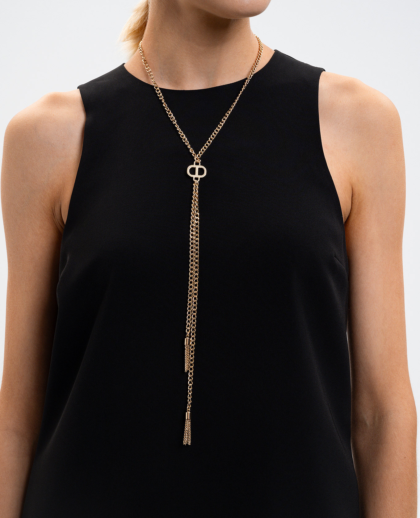 

Black mini dress with chain Twinset
