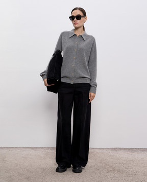 Toteme Black jeans with logo patch 251WRB2426FB0046