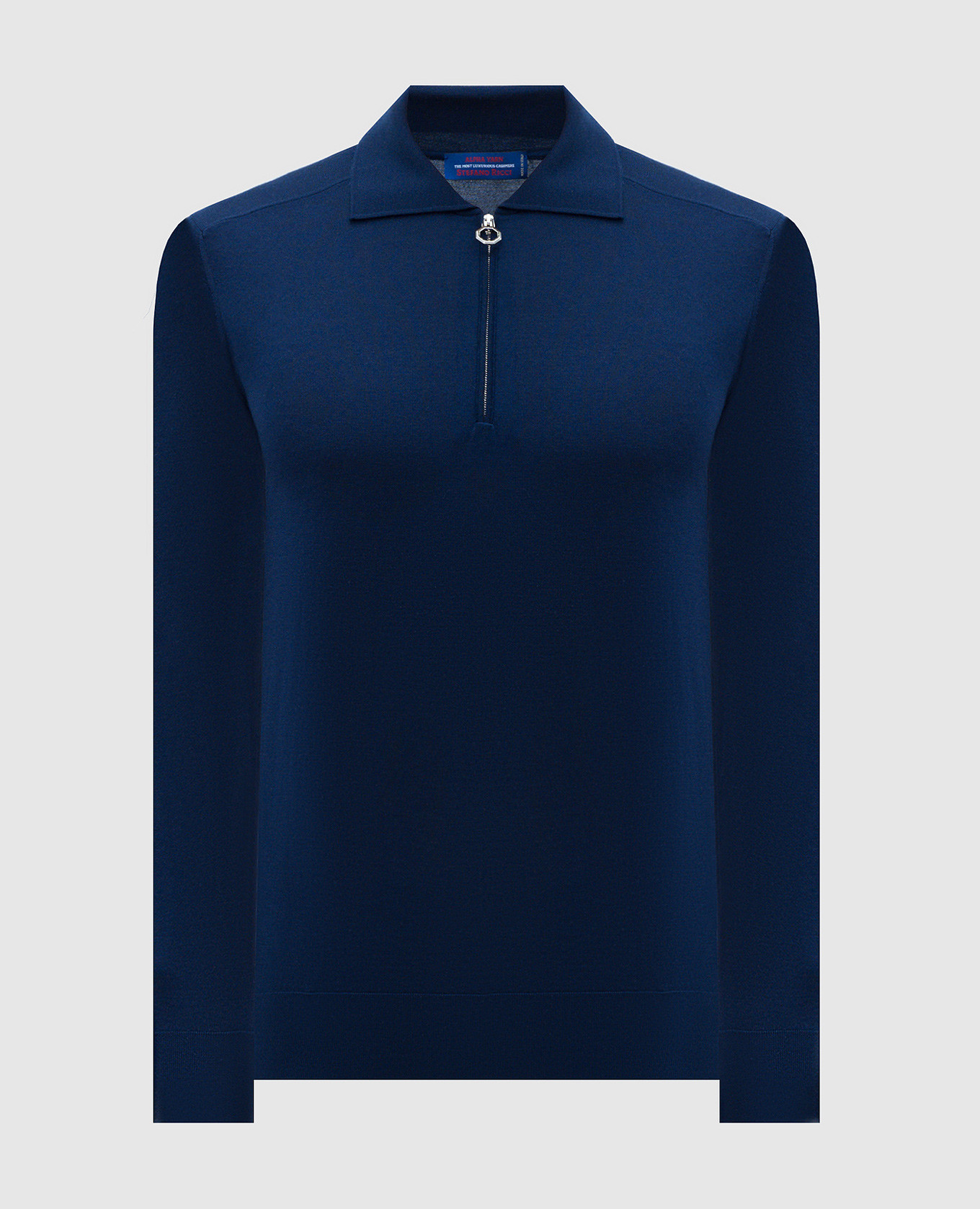 

Blue cashmere polo shirt Stefano Ricci
