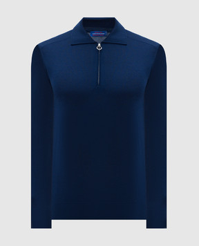 Stefano Ricci Blue cashmere polo shirt W505020P30W25102