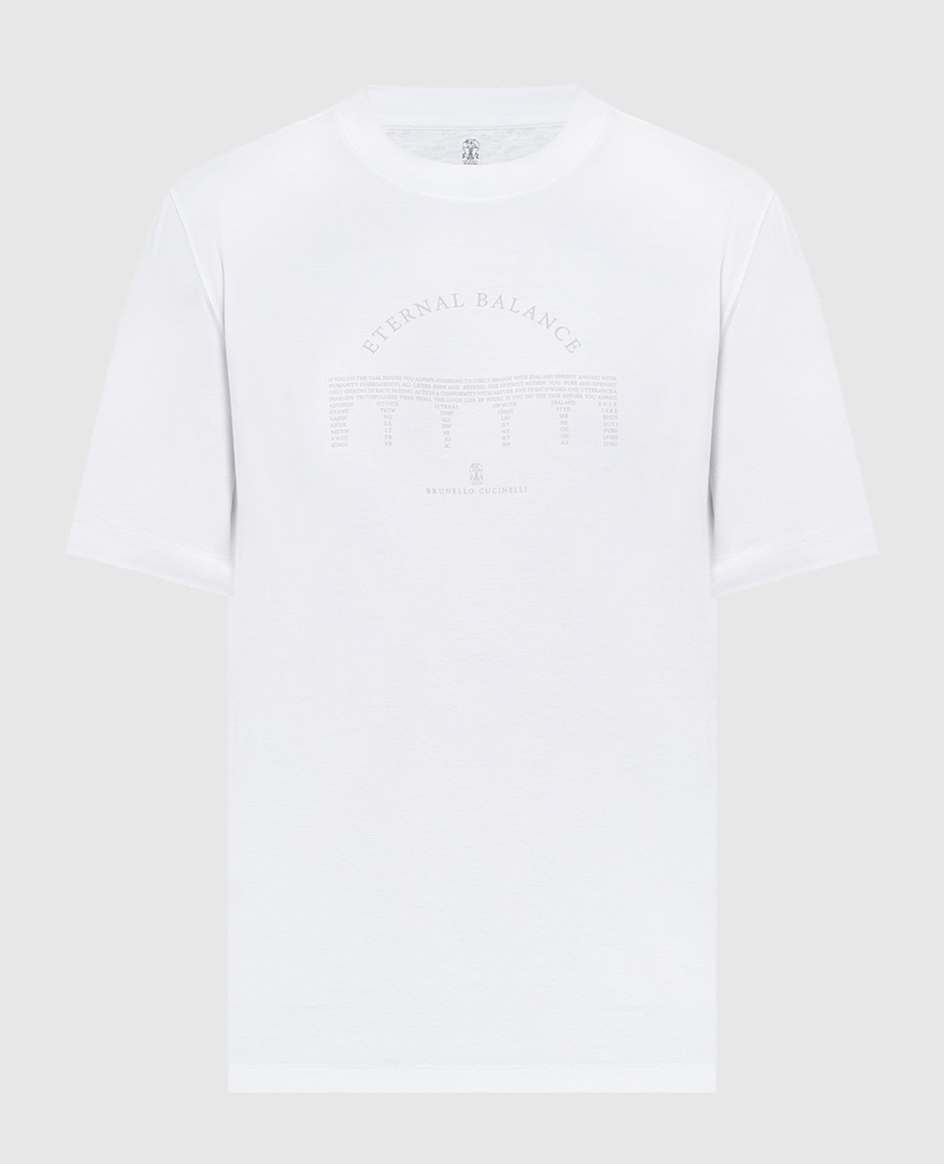 

White t-shirt with a print Brunello Cucinelli